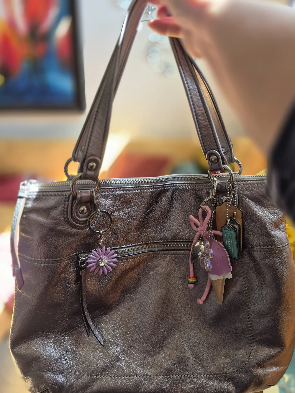 Coach sleek metallic